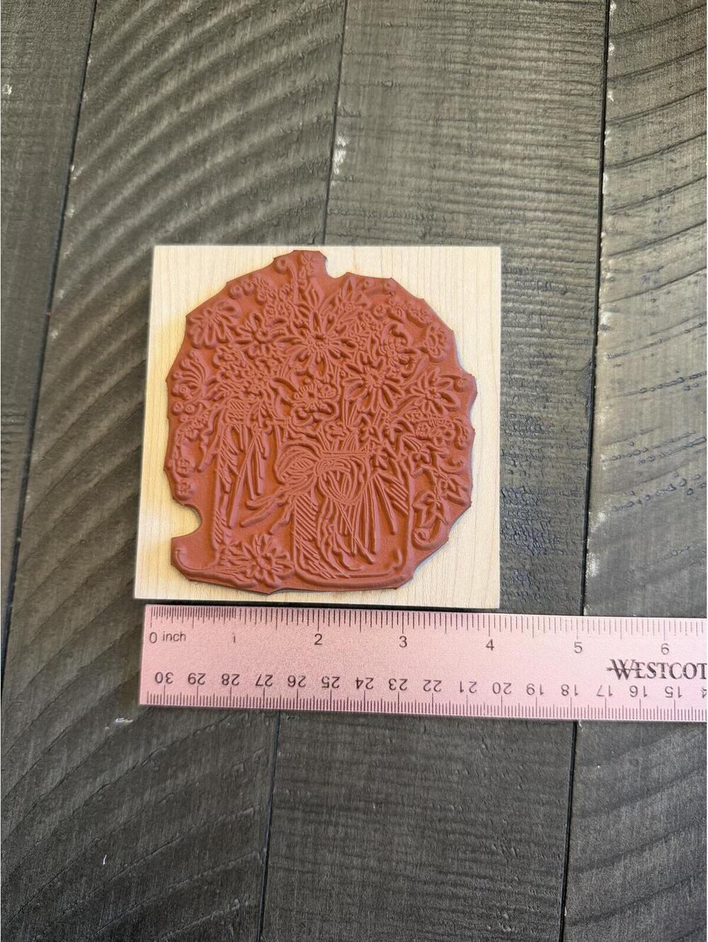 Penny Black Friendly Flowers 1999 wood block stamp - Picture 7 of 8
